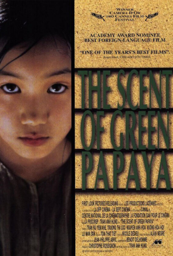 Duften av gronn papaya om morgenen Plakat tekst og bilde av et barn