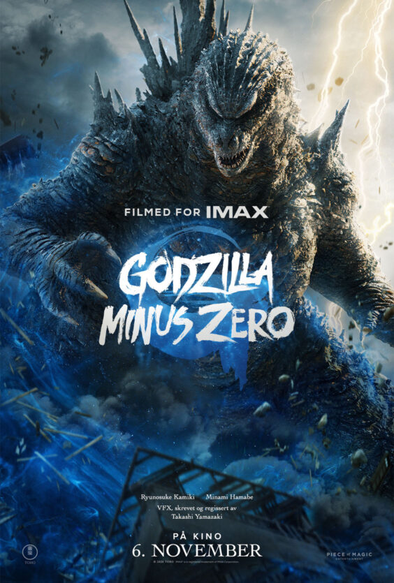 Godzilla Minus Zero Plakat med bilde av et stort monster