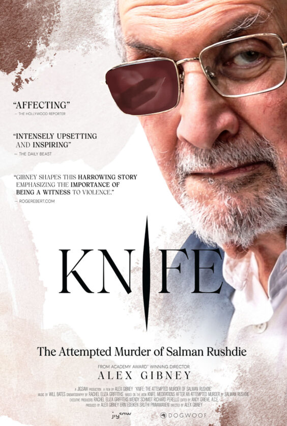 Knife Plakat med naerbilde av mann med lapp over ett oye